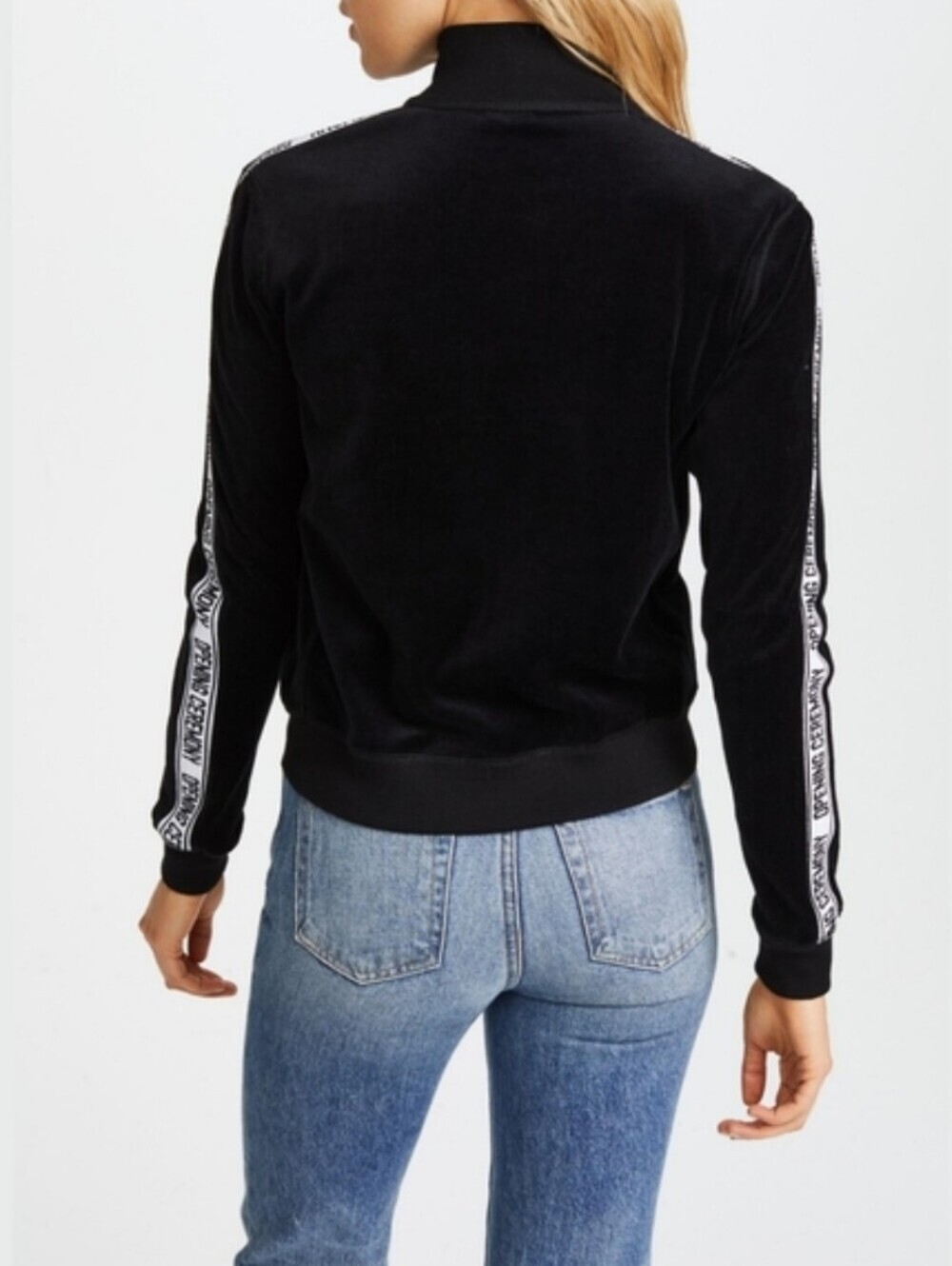 Opening Ceremony Black Velour Track Jacket Size S - Picture 2 of 6